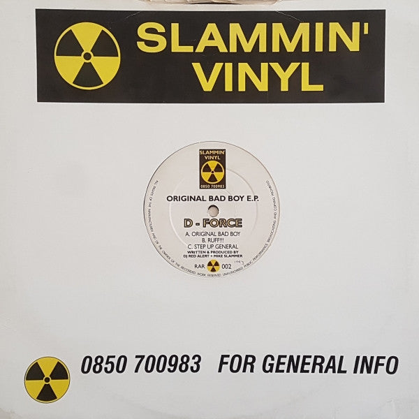 D-Force - Original Bad Boy E.P., funda Slammin' Vinyl