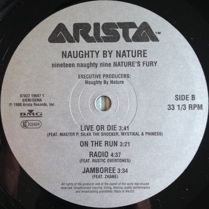 Naughty By Nature Nineteen Naughty Nine Nature's Fury Side B label