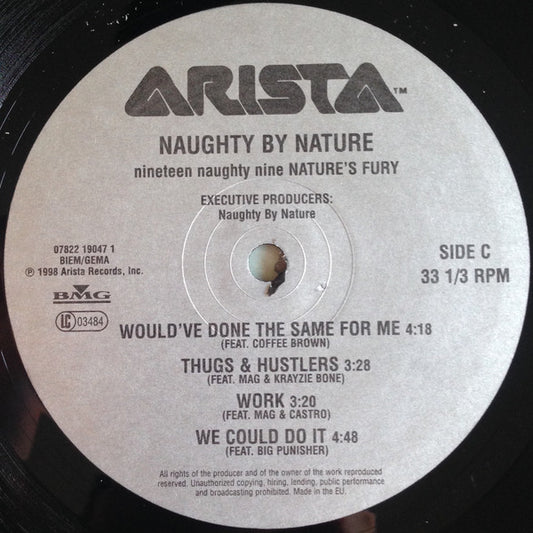 Naughty By Nature Nineteen Naughty Nine Nature's Fury Side A label