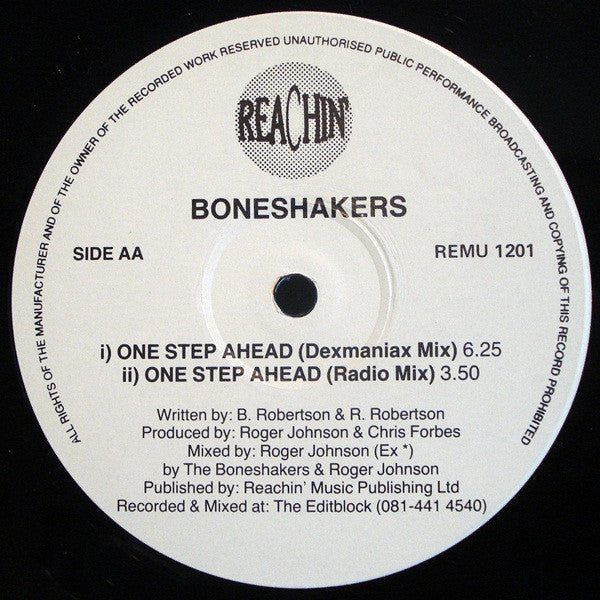 Boneshakers – One Step Ahead – Side AA label