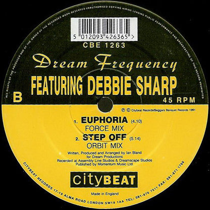 Dream Frequency featuring Debbie Sharp Feel So Real 12-inch vinyl record B-side