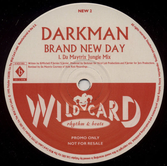 Darkman – Brand New Day, Side A label, Wildcard NEW 2 Promo