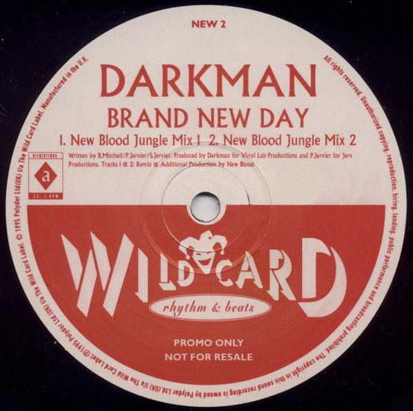 Darkman – Brand New Day, Side B label, Wildcard NEW 2 Promo