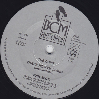 Tony Scott That's How I'm Living BCM Records sleeve