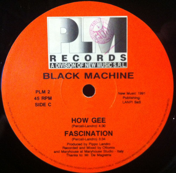 Black Machine – Double Mix side C record label