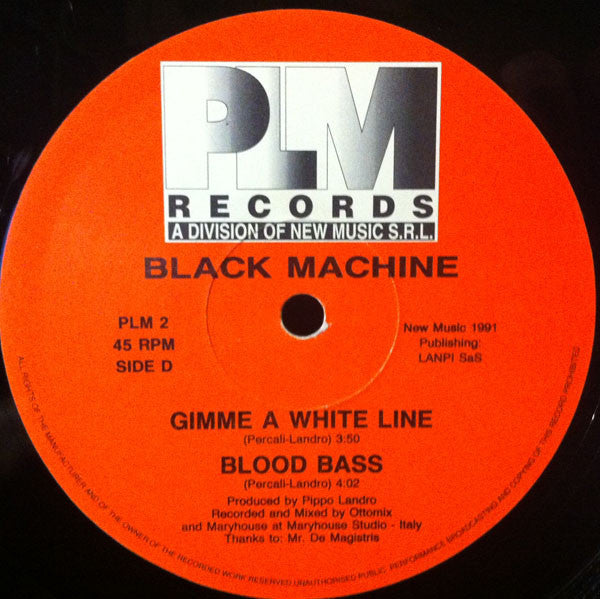Black Machine – Double Mix side A record label