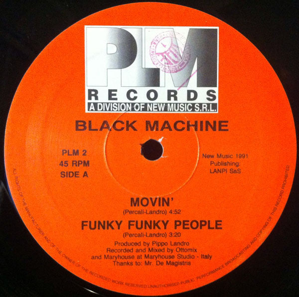 Black Machine – Double Mix side B record label