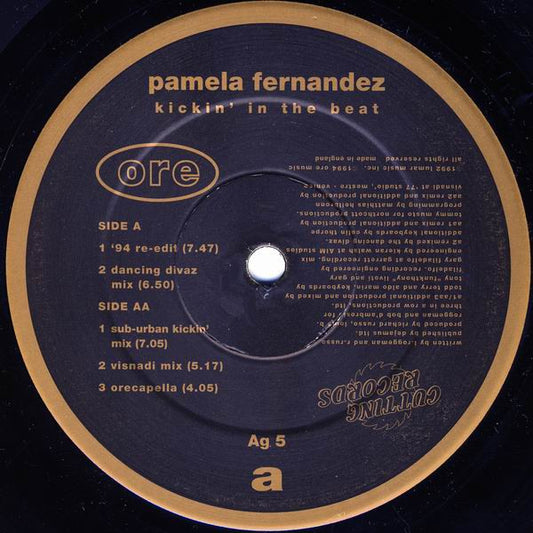 Pamela Fernandez – Kickin' In The Beat, Side A label, Ore Music Ag 5