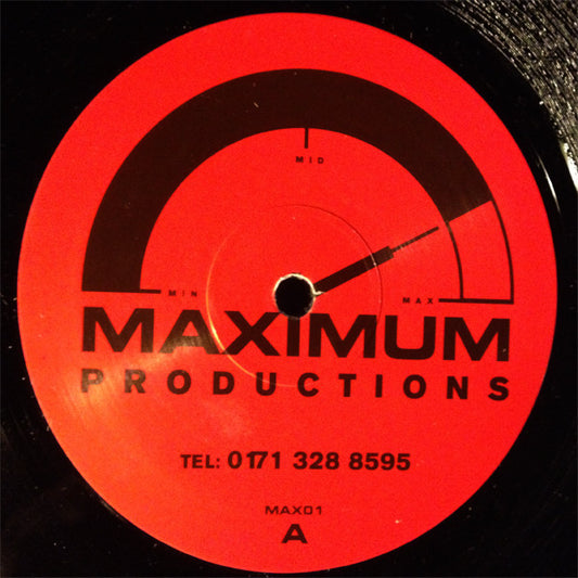 Another Level – Be Alone No More, Side A label (Maximum Productions red label), MAX01