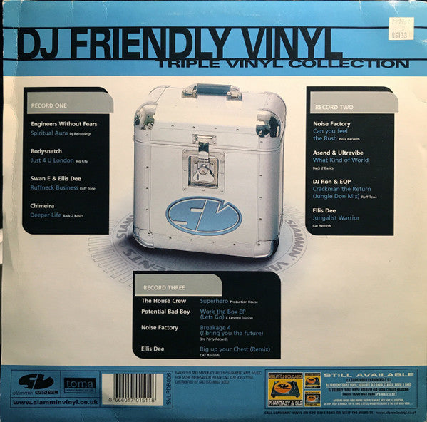 Slammin' Vinyl – Absolute Classic Drum & Bass, back sleeve with tracklist, SVLPDB006
