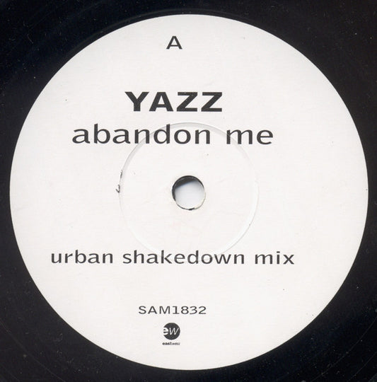 Yazz – Abandon Me, Side B label (Urban Shakedown Mix), EastWest SAM 1832
