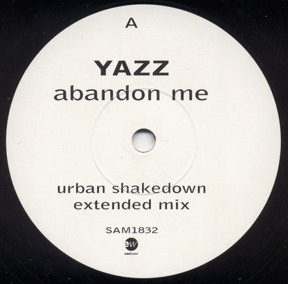 Yazz – Abandon Me, Side A label (Urban Shakedown Extended Mix), EastWest SAM 1832