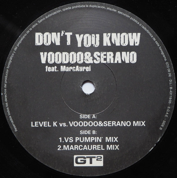 Don't You Know vinyl label side B