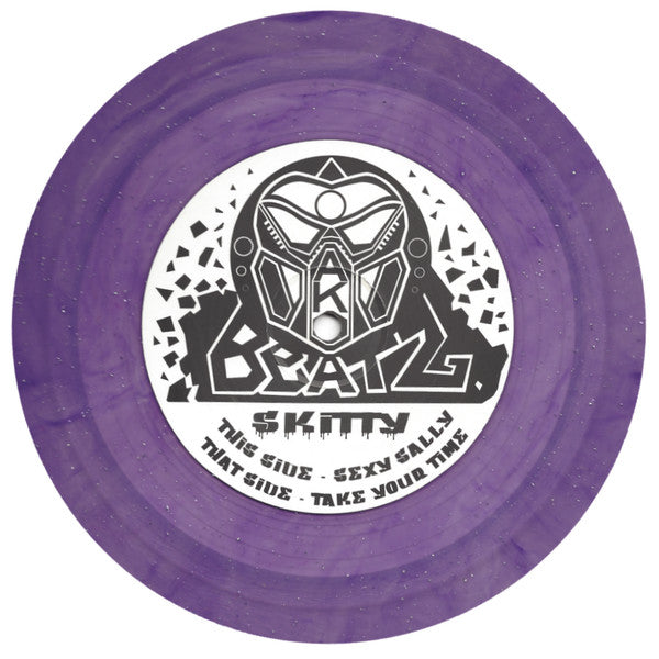 Skitty – Sexy Sally / Take Your Time purple glitter vinyl, AKO Beatz label and titles