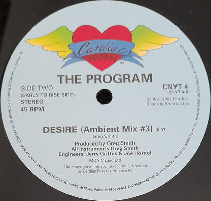 The Program - Desire Cardiac Records CNYT 4 Side One label