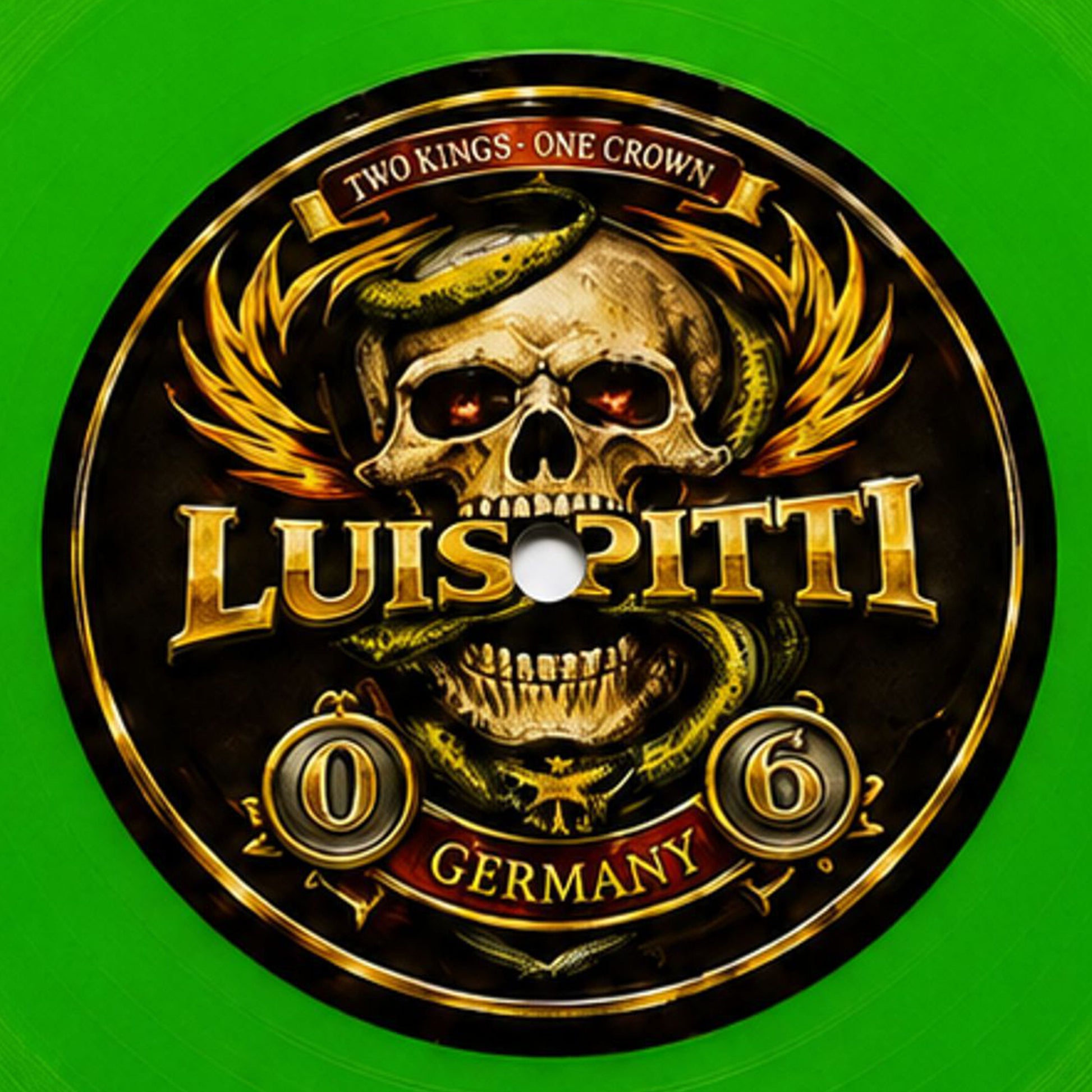 Luis Pitti – Germain 006 green vinyl label closeup
