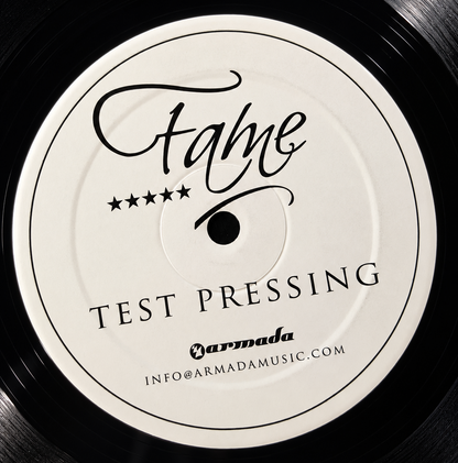 Fame FAME015 Test Pressing label close-up