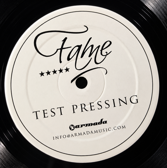 Fame FAME015 Test Pressing label close-up
