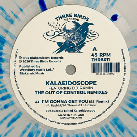 THRB011 transparent blue splatter vinyl side B