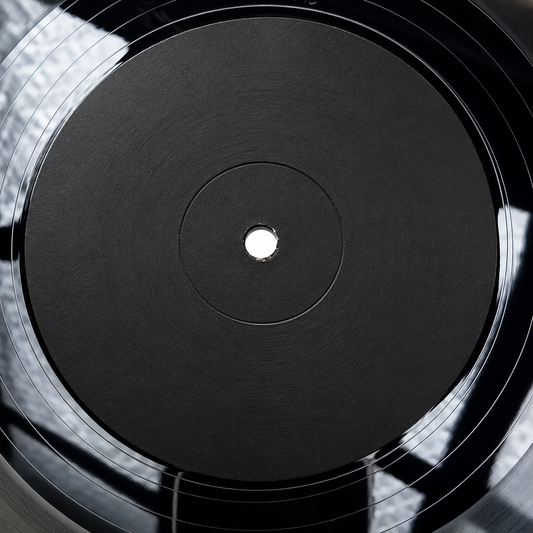 Black unlabelled vinyl record for Various – Untitled (NAB 1991)