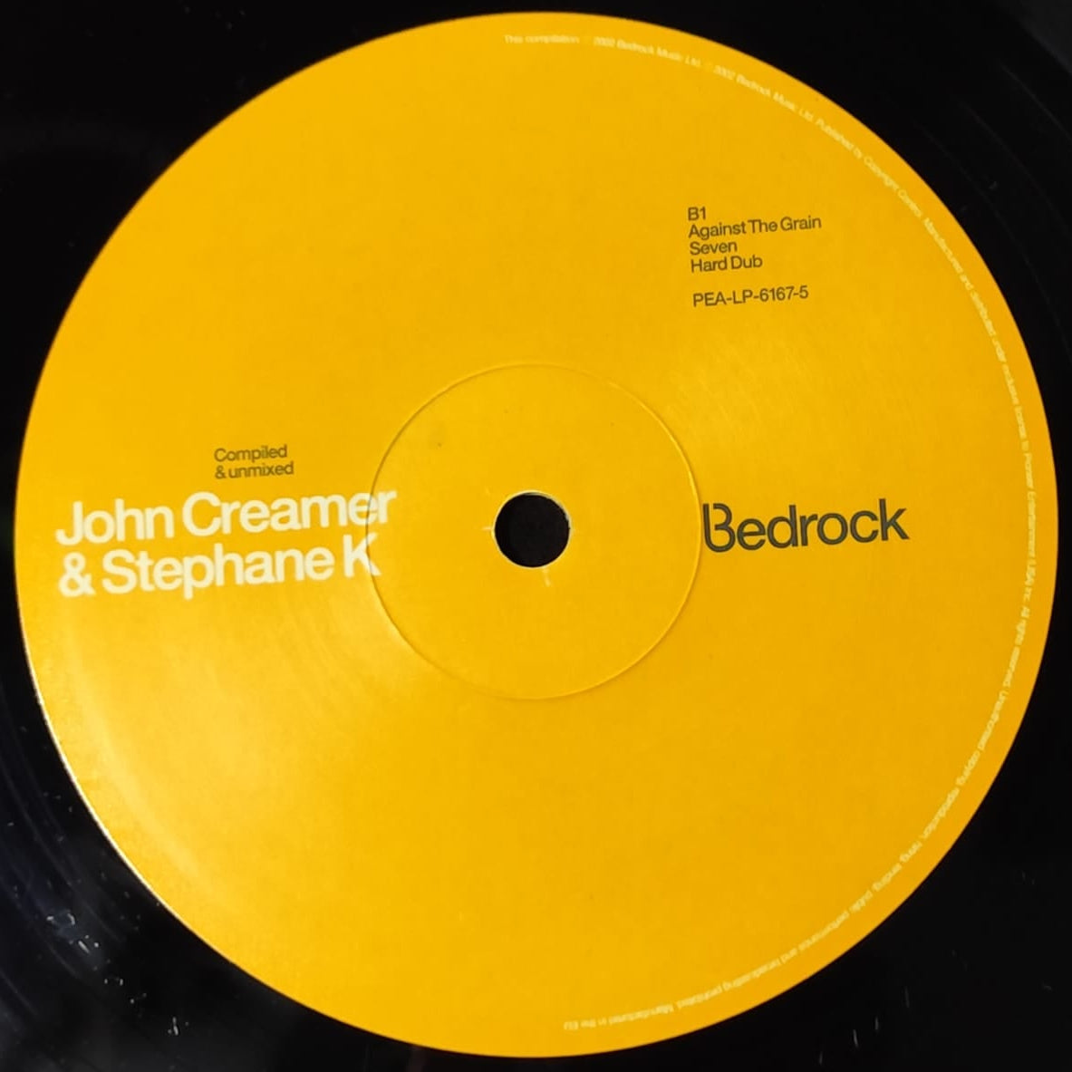 Bedrock – John Creamer & Stephane K, PEA-LP-6167-5 side B label