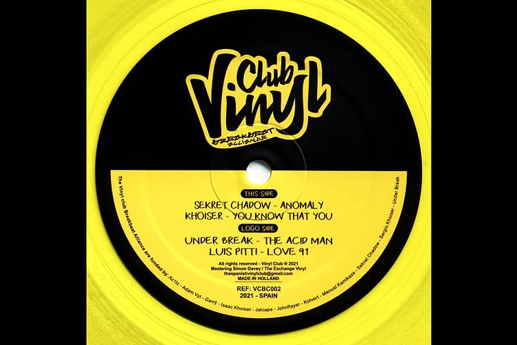 Vinyl Club Breakbeat Alliance VCBC002 - label close-up